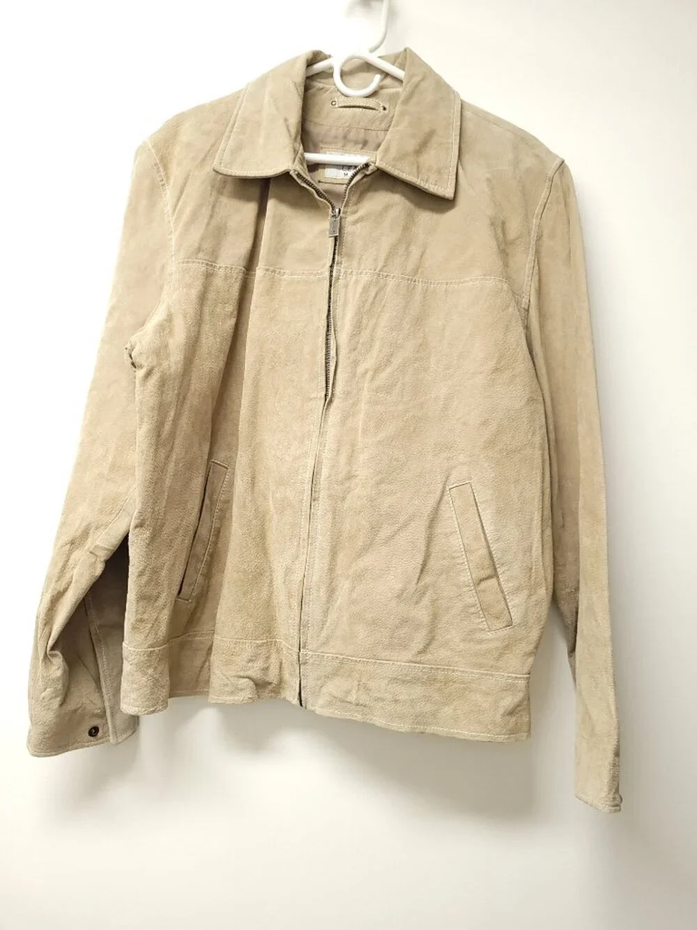 Wilsons Leather M. Julian Jacket Size M Tan Suede Leather Zip Up